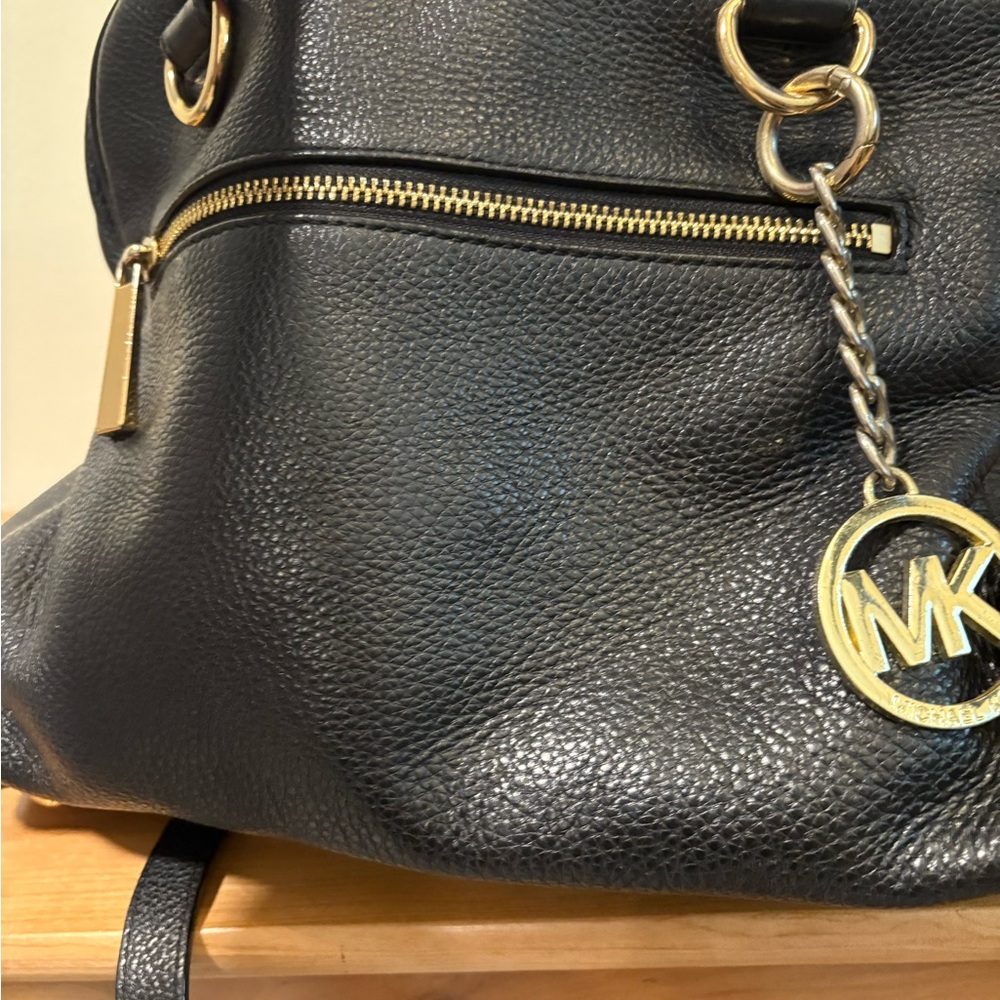 Michael Kors Pebbled Leather Black Satchel Crossbody - Picture 6 of 6